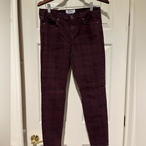 Pistola Dark Burgundy Plaid Pants